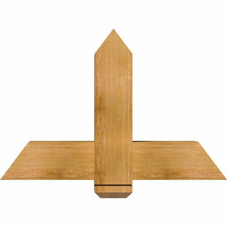 Ekena Millwork Eugene Rough Sawn Timber Gable Bracket, Western Red Cedar, 36"W x 24"H x 6"D x 6"F, 16/12 Pitch GBW036X24X0606EUG00RWR